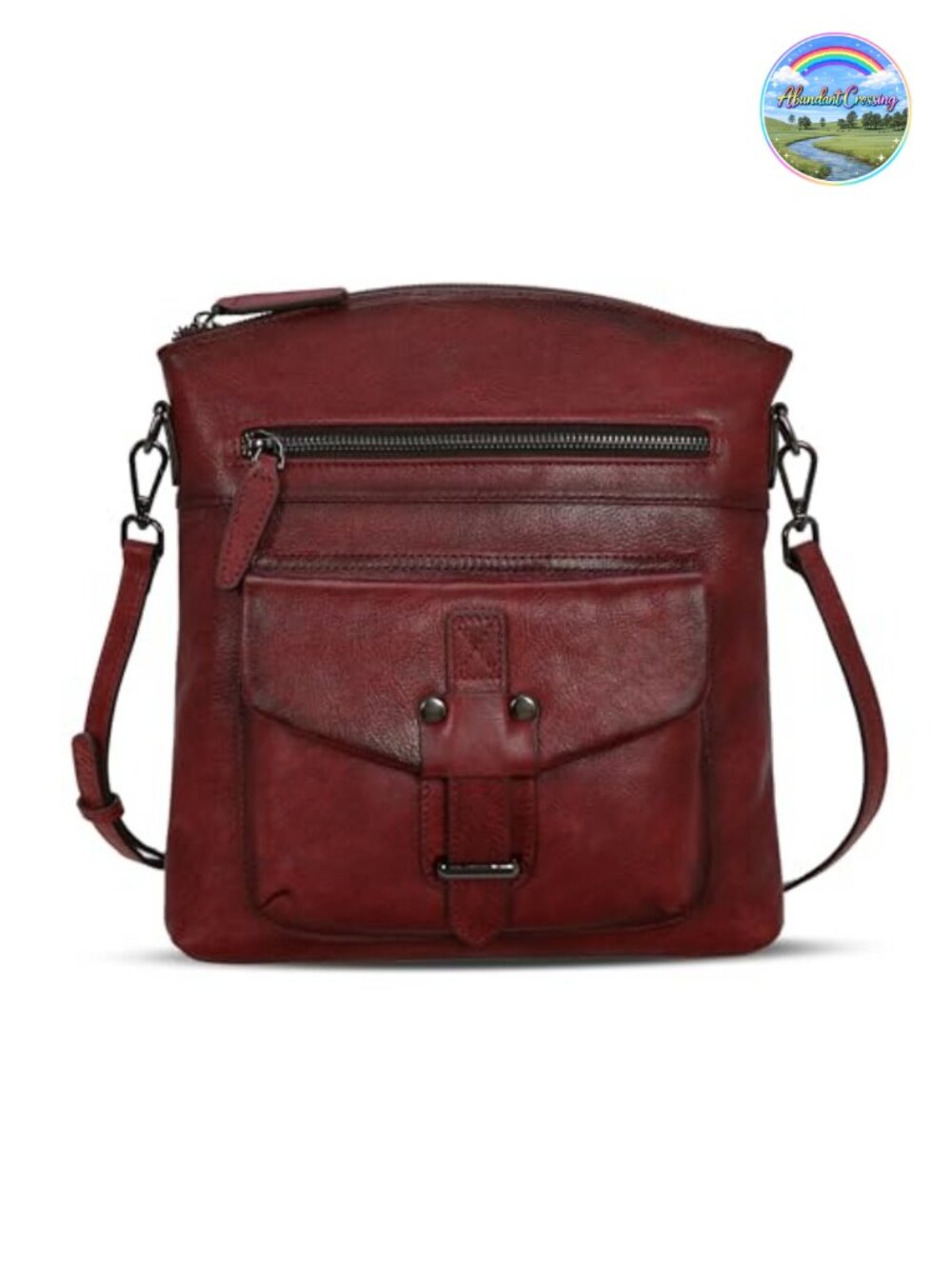 HESHE Genuine Leather Crossbody Shoulder Satchel Purse